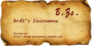 Bráz Zsuzsanna névjegykártya